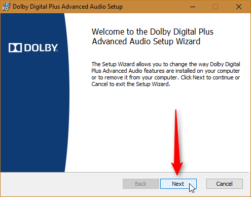 dolby pcee needs to be installed